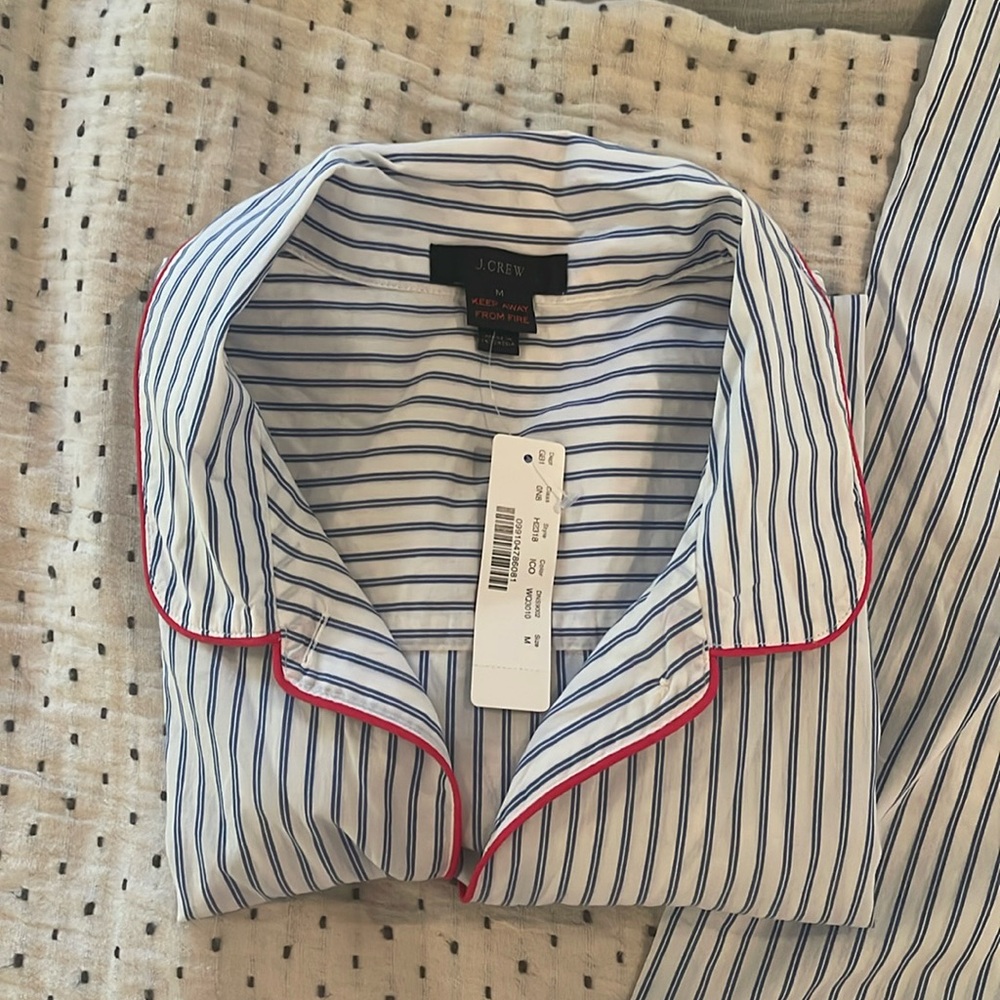 NWT J.Crew cotton pajama set